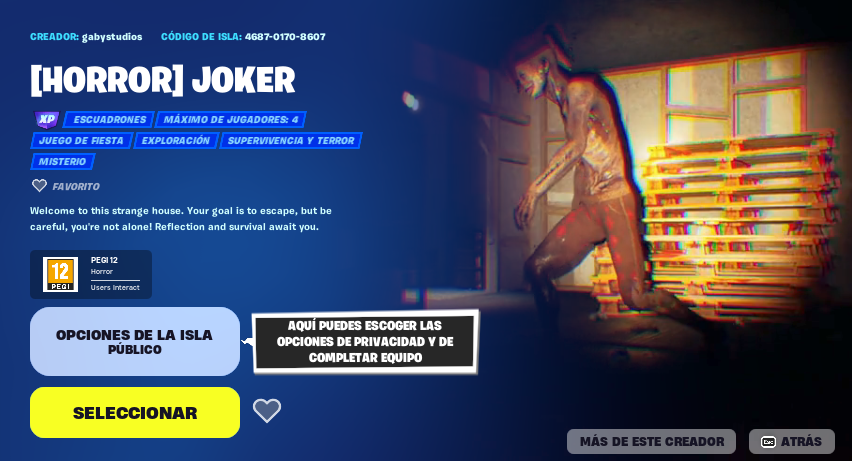 Horror Joker fortnite creative