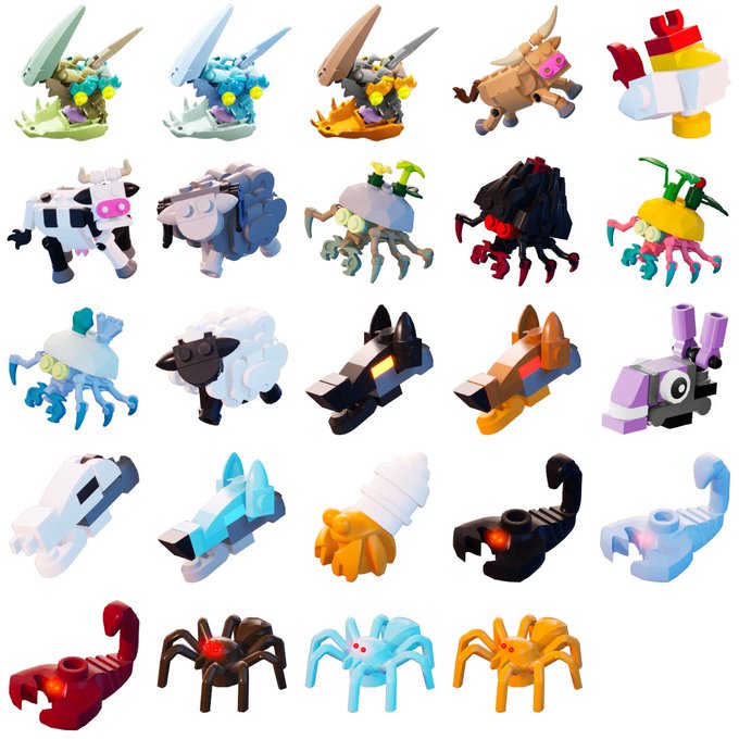 animales y criaturas de fortnite lego